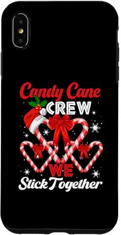 Hülle für iPhone XS Max Weihnachtlicher Schlafanzug mit Zuckerstangen-Herz