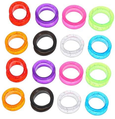 CRILSTYLEO 16 Pièces Anneau De Ciseaux Coupe De Cheveux Calibreur Bloc Accessoires Pour Ongles Ciseaux De Coiffure Peigne Poignées Porte-oignon Pour Trancher Clou Fouetter Outil Gel De Silice
