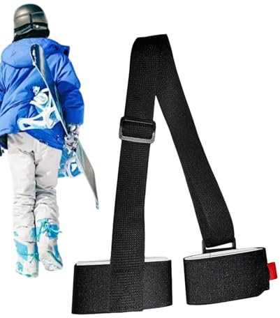 ZHUMCCY Sangle De Transport De Ski Et De Bâtons, Sangle De Ski Réglables Sangle De Transport De Ski Portable Pour Skis Et Pôles Porte Skis À Épaule Pour Hommes Femmes