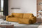 Kaiser Möbel - Ecksofa mit Schlaffunktion - Big Sofa - 274 x 142 cm - Cord Stoff, L Form, XXL, mit Bettkasten - Große Liegefläche 230 x 140 cm - Eckcouch, Wohnlandschaft - Best XL Rechts, Senffarbe