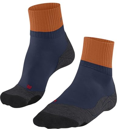 FALKE Herren Wandersocken TK2 Explore Short M Sso Wolle Funktionsmaterial antiblasen dick 1 Paar, Blau Enzian 6570, 44-45