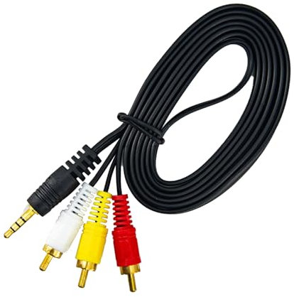 XLIWAN Av Camcorder Video Output Cable, DVD Cables to Connect to a TV, Input Replacement, Connector Converter Adaptor for Smartphones, Tablets,Speakers, Home Theater