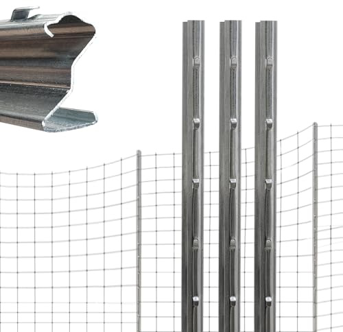 TRUTZHOLM 40x Z-Profil Zaunpfosten 230 cm feuerverzinkt Zaunpfähle 1,5 mm Stärke gestanzte Haken Forstprofil