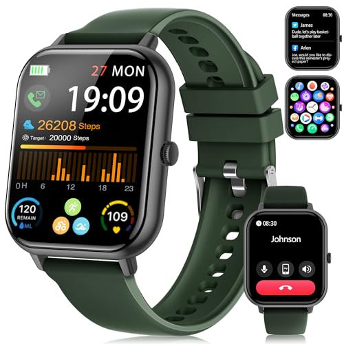 Smart Watch for Men Women(Answer/Make Call),1.83HD Fitness Tracker with Pressure/SpO2/Heart Rate Monitor,Sleep Tracker, Step Counter, IP68 Waterproof 123+ Sport Modes Fitness Watch for Android&iPhone