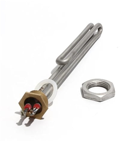 Xuro 1 kW, 2 kW, 3 kW, 4 kW, 5 kW, 6 kW, 1 Zoll, U-Typ, Wechselstrom, elektrisches Klappheizelement, 220 V, Messingflanschheizung(Silver,380V,3KW 230mmL)