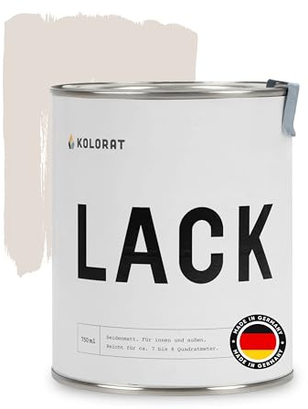 Kolorat® Möbelfarbe Cashmere 750ml, Lack für Innen & Außen | Made in DE | Hochdeckend, ohne Schleifen, wasserbasiert, geruchsarm, Holzlack, Metalllack, Türlack, Heizkörperlack, DIN EN 71-3 geprüft