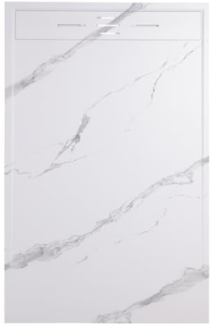 Essebagno Receveur Résine 120 x 90 Façon Ardoise Marbre Blanc