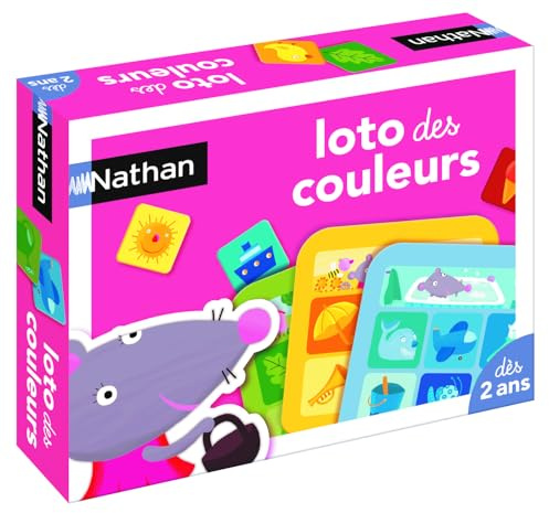 Nathan - Loto der Farben – Entdecken und Benennen der Farben – 2 Jahre + | Lernspiel – zum Spielen in der Familie – für Kinder