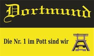 Dortmund Die Nr.1 im Pott gelb/schwarz Fahne Flagge Grösse 1,50 x 0,90m - FRIP –Versand®