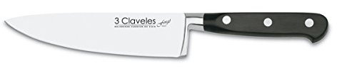 3Claveles Forgé - Cuchillo para cocinero forjado, 15 cm, 6 pulgadas