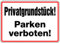 Schild Privatgrundstück! Parken verboten! Alu 250x350mm (Privatparkplatz, Parkverbot) praxisbewährt, wetterfest