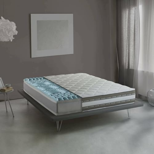 Talamo Italia - Odessa Einzelmatratze, herausnehmbare Matratze aus Memory-Schaum und Waterfoam-Gel, 100 % Made in Italy, milbenhemmend und hypoallergen, 90 x 200 x 27 cm