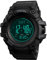 TONSHEN Uomo Outdoor Militare Sportivo Bussola Orologi da Polso Plastica LED Elettronico Multifunzione Altimetro Termometro Pedometro Calorie Doppio Tempo Allarme Digitale Orologio (Nero)