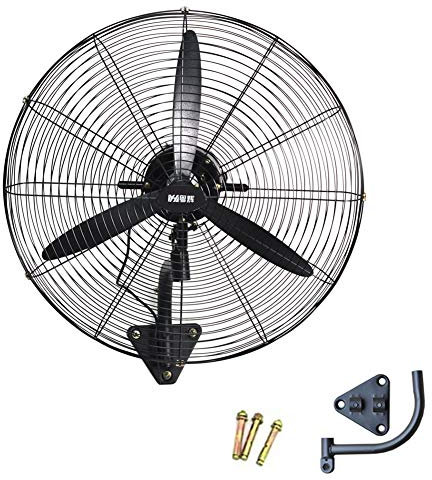 Fans Ventilador de Pared Industrial Grande Ventiladores Eléctricos de Alta Potencia Comerciales para Almacenes Garajes Tiendas Taller de Fábrica Negro