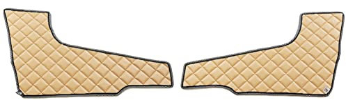 KRAM-TRUCK Gesteppte Seiten für Türen 2 Stück, Kompatibel mit Volvo FH4 2013, HELL BEIGE, Klettbefestigung, Schwamm Kunstleder 1 cm, Hygienezertifikat