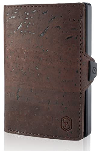 ZNAP® Slim Wallet Kreditkartenetui | Geldbörse Herren | Kartenhalter Geldbeutel Herren | Kartenetui Herren Geldbeutel | Herren Portemonnaie mit RFID Schutz | 12 Karten | Caramel