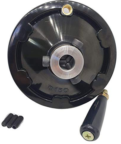 Volant ultime de 15,2 cm pour arbre de 1,9 cm ou moins, fixation à 3 voies, compatible avec scie à table et autres machines