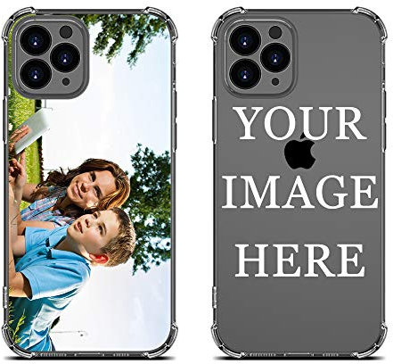 JH Personalised Photo Phone case for iPhone 11 Pro Max 6.5 Custom Soft TPU Clear Shock Absorbing Cover for iPhone 11 Pro Max - Design Your Own Phone Case with Image,Text and Business Logo