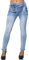 Elara Damen Jeans Boyfriend Baggy Knopfleiste Chunkyrayan C613M Hellblau 38 (M)