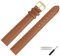 MARBURGER Uhrenarmband 20mm Leder Braun Gold Glatt Mit Naht - Montage Set 1012038000220