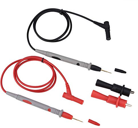 Multimeter-Sonde, ultrascharfe, präzise, vergoldete 1000V 20A-Sondenkabel Multimeter-Sonde mit Alligatorzange für -IC-Pins, LED-Leuchten und kleine elektronische Komponenten