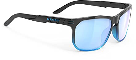 Rudy Project SOUNDRISE Black Fade Crystal Azur Gloss Multilaser Ice Brille, Einheitsgröße Unisex Erwachsene, schwarz, One size