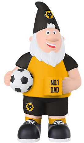 FOCO Premier League Wolves Number 1 Dad 25cm Garden Patio Ornament Gnome