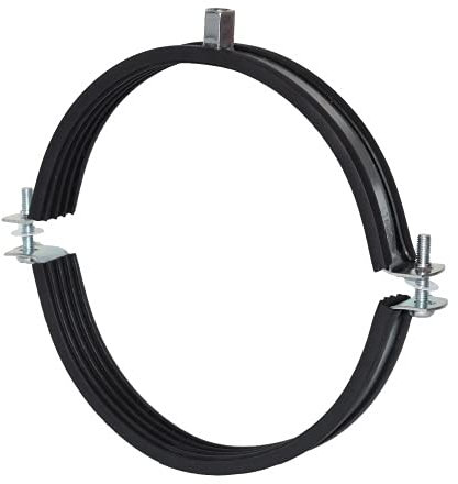 10 Stück - Fixotec Lüftungsschelle SD M8/M10 NW 125 mm verzinkt mit Einlage - werden zur Montage von Lüftungs- und Wickelfalzrohren jeder Art verwendet