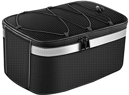 Sacoche Coffre Siège Arrière Bicyclette, Porte Bagage Velo Arriere, Sac de Vélo, Vélo Bagages, pour Articles Stockage Cyclisme Plein Déplacements Quotidiens (Noir), (Bicycle Bag)