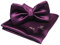 JEMYGINS Herren Fliege Lila5 Satin Fliege und Einstecktuch mit Manschettenknöpfe Sets