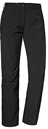 Schöffel Damen Pants Engadin1 Warm L, warme Wanderhose mit 4 Wege-Stretch, robuste Thermohose mit vorgeformtem Knie und verstellbarem Bund, black, 36