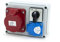 ELS Elektrotechnika Baustromverteiler Wandverteiler mit 0-1 Schalter und Schuko 1x 230V + 1x CEE 16A + Verdrahtet, Anschlußfertig für Garage, Werkstatt, Fabrik