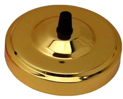 LEDSone Einzelpunkt-Deckenleuchte für Pendelleuchten, 108 mm, Metall, antike Seitenbefestigung, Deckenrosette mit Zubehör für Decken- und Wandleuchte. (Französisches Gold)