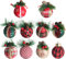 FINDIR 10 pezzi Palle per Albero di Natale in Schiuma e Tessuto Palline Piccole Decorazioni Natalizie