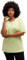 Ulla Popken, Damen, große Größen, Basic-Shirt, Rundhals Limettengrün 46-48