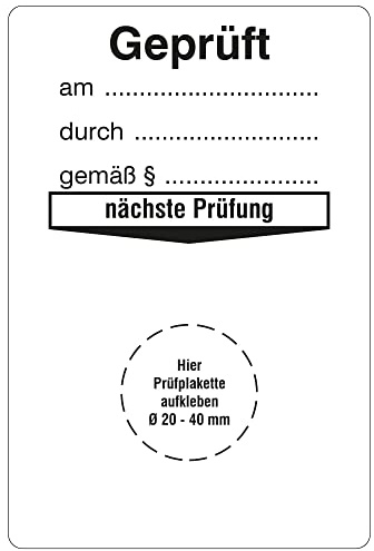 Labelident Grundplaketten nächste Prüfung, 76 x 51 mm, 1.000 auf Rolle, selbstklebend