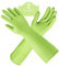 Disfore Lot de 2 paires de gants en caoutchouc durable, réutilisables, antidérapants, gants de vaisselle imperméables à manches longues pour protéger les mains, gants de cuisine doux et confortables