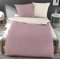 Dormisette Mako-Satin Wende- Bettwäsche Made in Germany 135x200 80x80 Reißverschluss (Uni einfarbig Mauve-Creme) ***