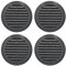 4 Pcs of Graphite Grey Louvred Wall Vent Grille with Flyscreen for Ø 100 mm / 4 Round Wall Outlet - Air Ventilation Duct Cover with Anti-Insect Mesh and Rear Spigot, Tough and Durable ABS Plastic