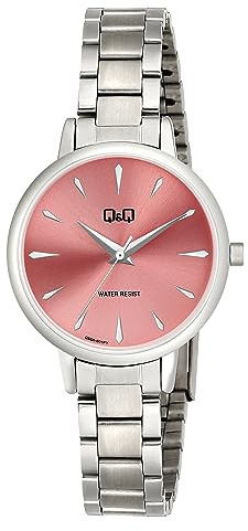 Q&Q Watches Damen Analog-Digitale Quarzuhr mit Edelstahlarmband Q56A-001PY