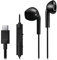 JVC Auriculares Boton con Cable USB-C | Microfono | Ajuste Cómodo | In Ear Ligeros | Resistencia al Sudor | IPX2 | Cascos Ordenador | con Cable - Negro HA-FR17UC