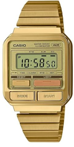 Casio Digitaluhr für Erwachsene, Unisex, Quarz, mit Edelstahlarmband, D322