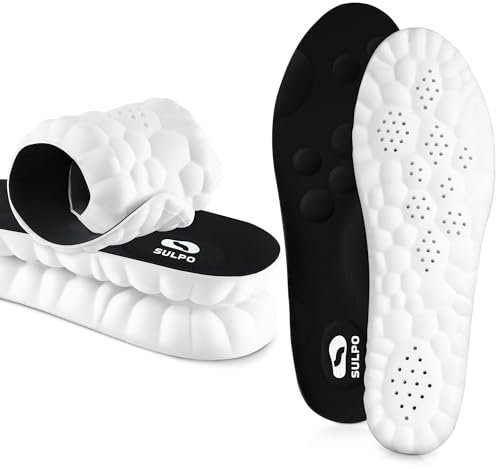 SULPO SPORT Orthopädische Einlegesohlen ideal für Sport und Alltag - Atmungsaktive, weiche, stoßdämpfende Einlegesohlen Herren und Damen - Einlegesohlen Arbeitsschuhe - 40-41 / M - Schwarz