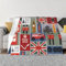 England Symbolsluxury Bettdecke, flauschige weiche Flanelldecke, Mikrofaser (101,6 x 76,2 cm), dick und warm