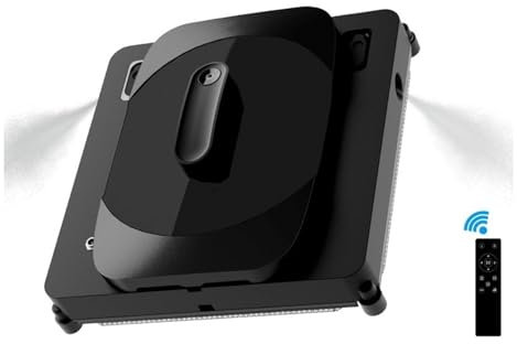 W-S8S Robot For La Pulizia Delle Finestre APP Intelligente Controllo Remoto Robot Aspirapolvere Elettrico For Vetro Pulito Con Spruzzo D'acqua Automatico Pulizia profonda (Size : W-S8S Black (No APP)