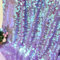 SUKORI Tovaglia glitterata con paillettes rotonde rosa da sogno, tovaglia di fondo, stoffa per decorazioni per feste, iridescente, lucida al laser