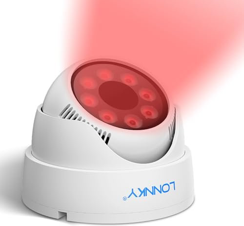 Lonnky Iluminación IR Interior para Cámaras y VR (Quest, Quest2, Quest3, PS VR2, PS5 VR2) — Infrarrojo 850 nm, Cable de 2 m, Fuente de Alimentación 12 V 1 A, Mejora la Visión Nocturna, B/W LED, Blanco