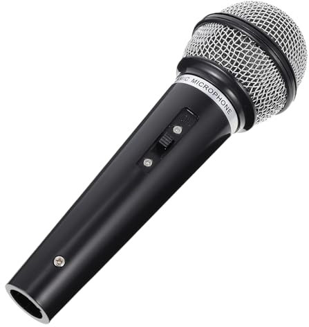 Lyricalist Karaoke Prop Microphone, Karaoke Unidirectional Wired Microphone, Stage Microphone Toy Pretend Play, Play Microphone, Fake Microphone Prop Model for Pretend Play Favors