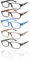 COJWIS 6 Pack Lesebrille für Herren Damen Blaulichtfilter Brillen Anti Blaulicht PC Gaming Modebrille Sehhilfe Lesehilfe (6 Farbe Mischen-1, 0.50, x)
