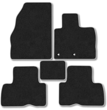 Renault Grand Scenic (2009-2016) Carpet Car Mats | Grey Edge Trim Tailored Fit Floor Mats Full Coverage Protection Accessories Easy Clean Anti Slip Made in the UK